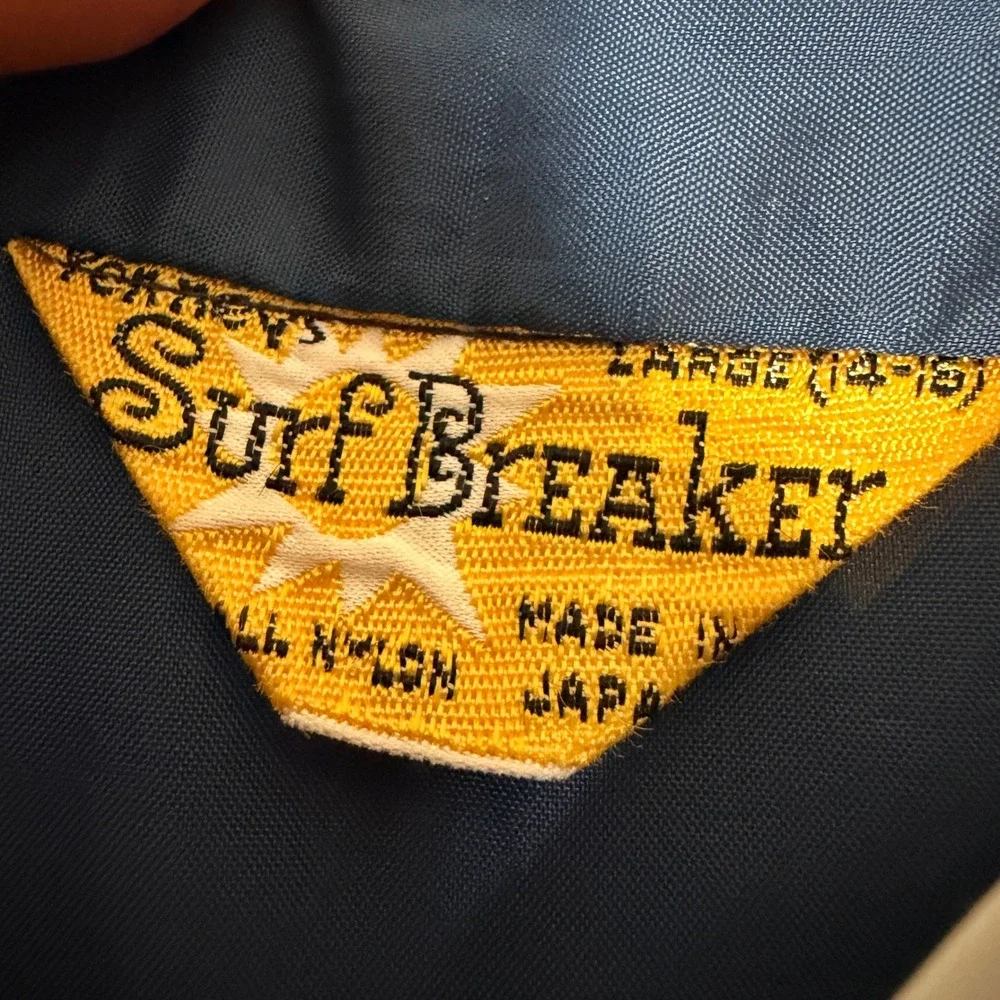 Vintage 60s japanese SurfBreaker Penneys Navy Nylon Windbreaker Jacket Mens S